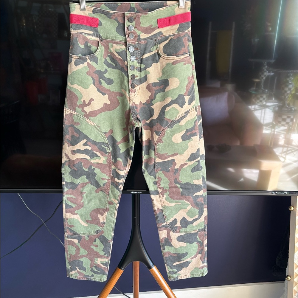 NWOT Veronica Beard Kane Camouflage Tapered Pants